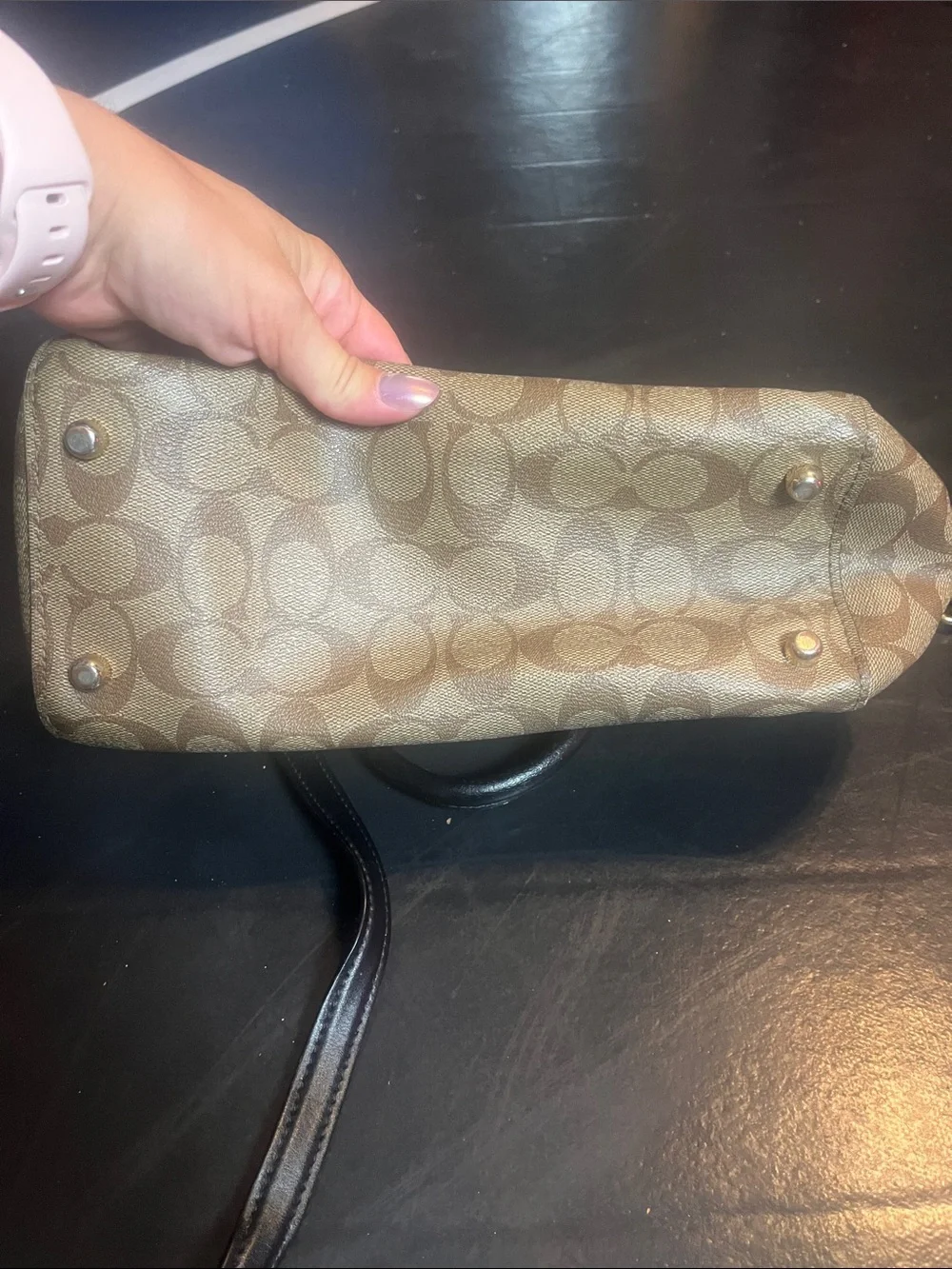 Coach Rowan Satchel and Matching Wallet in Signature Canvas and Black